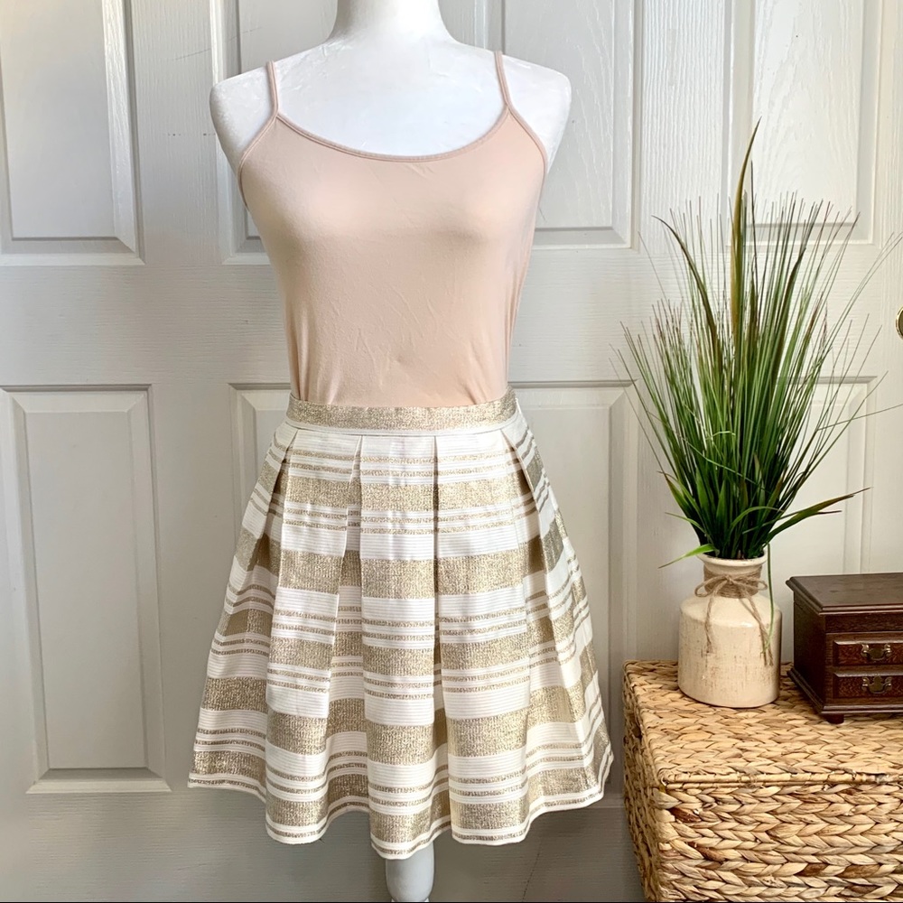 LOVE REIGN gold and white skirt